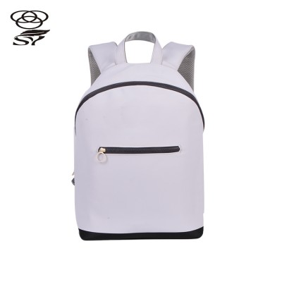 New design fashion Women PU leather white color backpack